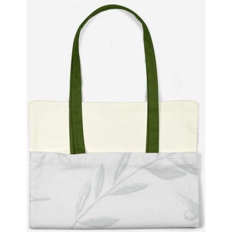 Sac shopping - Bonamaison TRGCTBG103233 - Coton - Vert - Anses longues 30 cm (1/4)