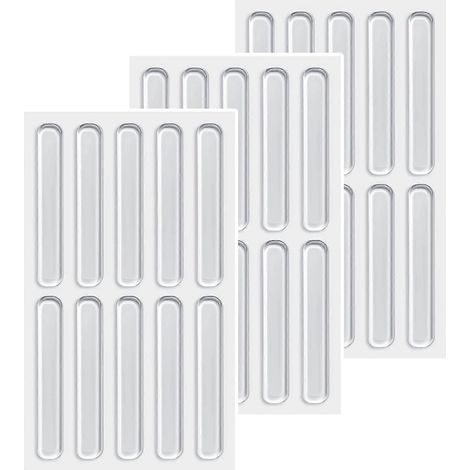 Patins de protection transparents, lot de 30 tapis de protection en silicone transparents antibruit pour portes de placards, cuisine, salle de bain, bureau (1/5)