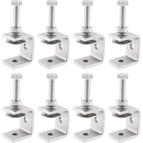 8-teiliges Set 30-mm-C-Klemmen, Edelstahl 304, einstellbarer Spannbereich 0–25 mm, für Schweißarbeiten, Schreinerarbeiten, Heimwerken und Möbelbau. (1/4)