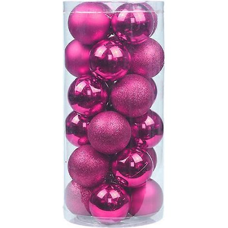 24 adornos navideños irrompibles de 6 cm para árbol de Navidad y bodas. (1/5)