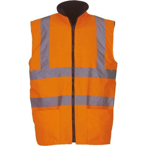 Yoko Bodywarmer reversibile ad alta visibilità Arancione S