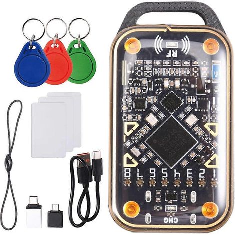 Émulateur de carte à puce Chameleon Ultra amélioré + 3 lecteurs de cartes/porte-clés RFID à puce CUID 125K 13,56M, duplicateur NFC (1/5)