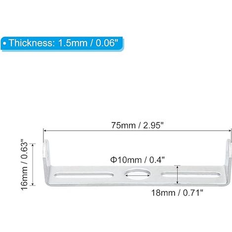 Ceiling Mount Bracket Light Fixture Mounting Bracket Steel Plate Cross Bar for Hanging Wall Light Screw Washer Nut (1/4)