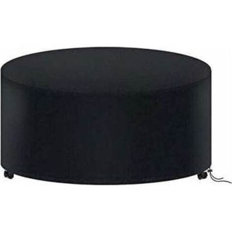 Housse de protection pour table ronde de jardin 180x90cm – Imperméable 210D Oxford – Cordon de serrage et sangles Click-Close – Sac de rangement inclus (1/5)