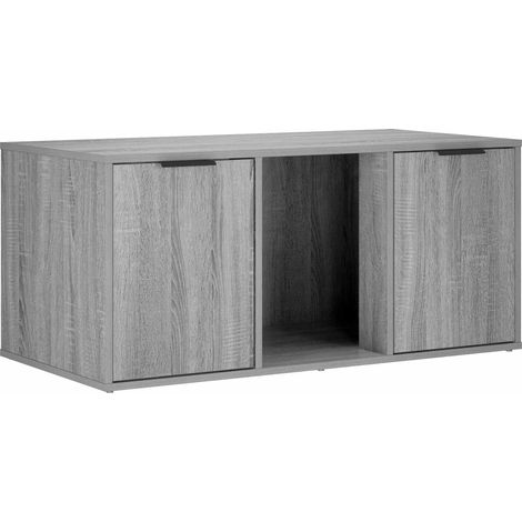 Meuble pour caisse de chat Sonoma gris 100 x 49 x 45 cm vidaXL
