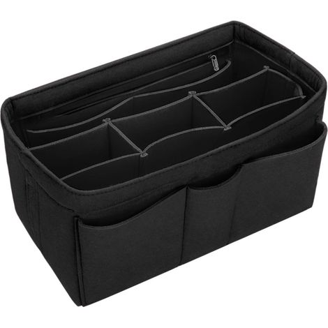 Bag Organiser for Women’s Handbags, Felt Bag Organiser, Multifunctional Cosmetics Organiser, Nappy Bag Organiser Black (1/5)