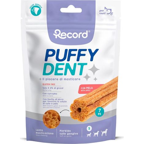 Confezione da 7 snack taglia m 105 g gusto mela: Puffydent snack morbido per cani gusto mela (1/3)
