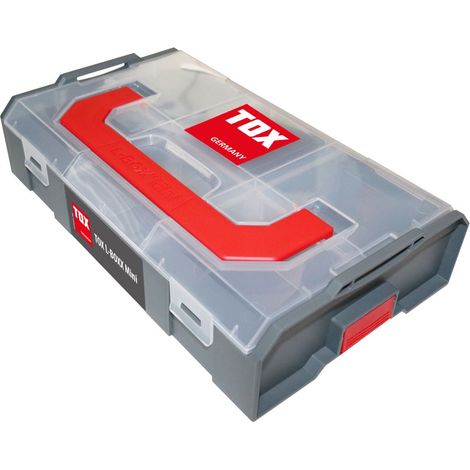 TOX L-Boxx Mini, efficace, compatta e trasparente scatola di smistamento per viti + tasselli, regolabile individualmente + impilabile, in plastica alimentare + lavabile in lavastoviglie, 094900601 (1/3)
