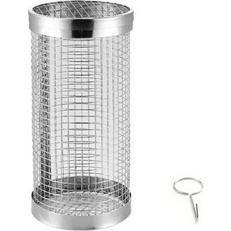 Grand panier BBQ en acier inoxydable – 20 cm – Grille antiadhésive pour poisson et légumes – Accessoire de camping (1/5)