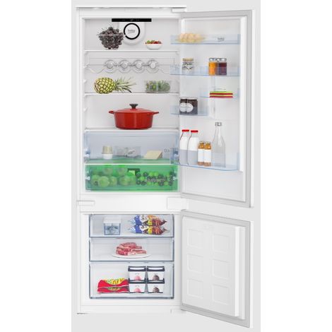 Frigo Combi 203cm x 69cm Clase E BEKO BCSE400E40SN 400 L LCD Si B (1/3)