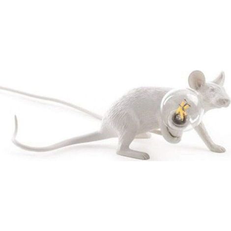 Lampe de bureau souris en résine. style industriel. lampe de table pour chambre ou café. socle (position couchée) (1/4)