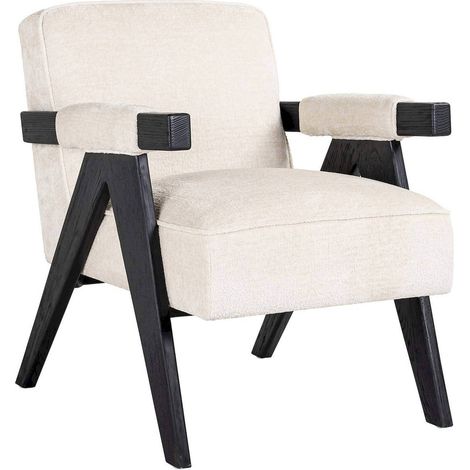 Chaise longue Cooper élégante et confortable - Blanc cassé (1/5)