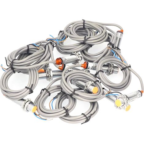 10Pcs Approach Switch Inductive PNP NO 3 Wire Proximity Sensor Power Accessories 6‑36VDC