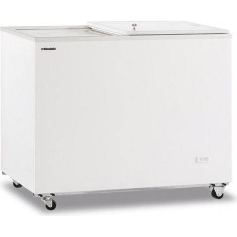 Congélateur statique à coffre avec porte aveugle coulissante Modèle FR500PSSL - KlimaItalia