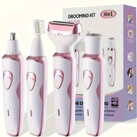 BelleRise - Rasoir électrique pour femme — Kit de rasage intégral rechargeable — Un épilateur électrique conçu exclusivement pour les femmes (1/5)