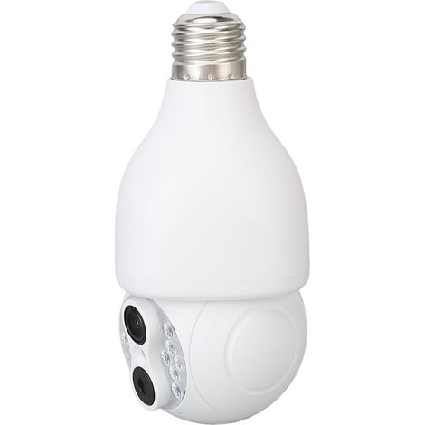 Caméra de surveillance E27 1080 double objectif, vidéosurveillance réseau haute définition, vision nocturne panoramique, WiFi sans fil, ampoule caméra, 110-240V Y50-8A (1/5)