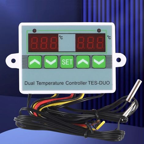 Contrôleur de température -50 °C à 110 °C, adapté aux réfrigérateurs, congélateurs, boîtes isothermes, élevages d'animaux de compagnie, élevages de reptiles, etc. 12 V CC (1/5)