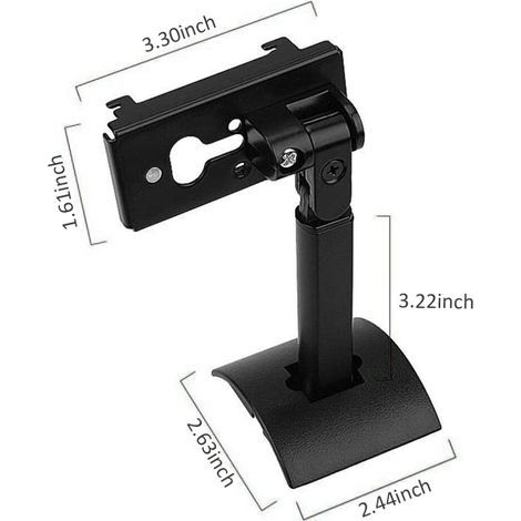 Support d'enceinte à montage plafond/mur pour enceintes surround Bose, doté d'une conception à double couche sous vide, compatible avec les UB-20 II et WB-50 II, et supporte l'inclinaison et la rotati (1/4)