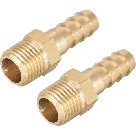 Raccord Cannelé Tuyau Laiton Connecteur 8mm x M12 x 1,25 2Pcs (1/3)