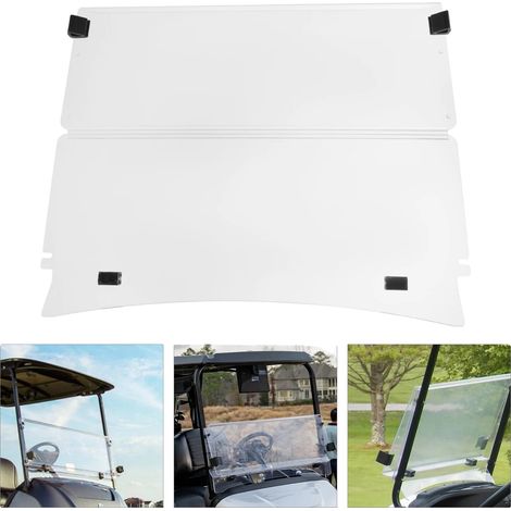 Parabrezza per golf cart, progettato per EZGO TXT, struttura in acrilico resistente, trasparente (1/5)