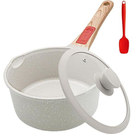 Casserole 20 cm antiadhésive avec couvercle, manche amovible, tous feux, four (1/5)