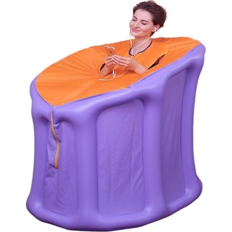 Kit de sauna portatif Tente de sauna gonflable avec pompe à air, tente de sauna en PVC, sauna à vapeur portable, thérapie de désintoxication for perdre du poids (générateur de vapeur non inclus) Tente (1/5)