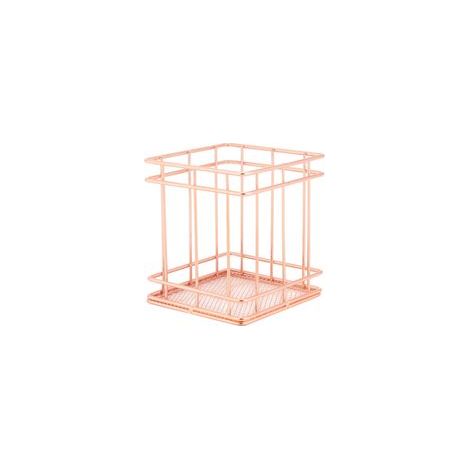 Panier de rangement en fer or Rose, support organisateur, décor de bureau (B) (1/5)