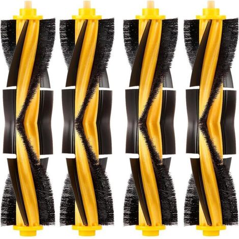 (4 pieces) Main brush replacement parts for Ecovacs DEEBOT OZMO 920 950 T8 AIVI Max T9 T5 N5 N7 N8+ N8 Pro DX55 DX93 DJ65 robotic vacuum cleaners--DTEKGAZ