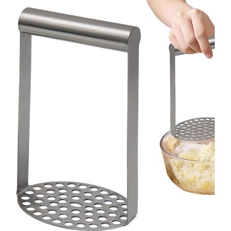 Presse-purée de cuisine, ustensile pour écraser les aliments, presse-purée en acier inoxydable, presse-purée pour avocats, (1/5)