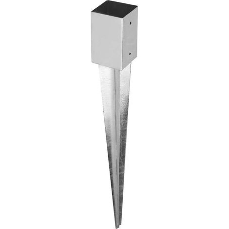 Pied de Poteau de Jardin 71 à enfoncer - 71x150x600x2.2 mm - D-Work (1/5)