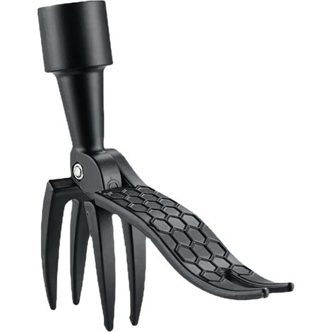 Weed Extractor with 4 Claws and Pedals, Manual Weeder for Digging, Weeding, Transplanting (Black) (1/5)