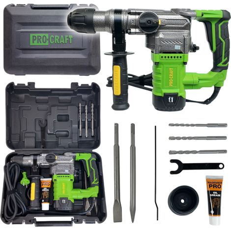 Martello combinato Procraft BH1300 1050 Watt 4,5 J SDS plus + valigetta