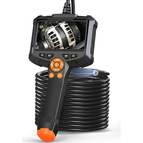 Caméra Endoscopique,   Endoscope Camera avec Écran IPS 4,3 Pouces, 1080P HD Camera Canalisation avec 8 lumières LED, Caméra d'inspection, IP67 étanche, Câble Semi-Rigide de 10M (1/5)