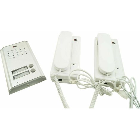 Citofono bifamiliare per 2 famiglie pulsante Apri Cancello 2 citofoni rl-3208AA