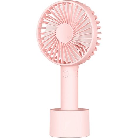 1 Ventilateur portable N9 Mini, silencieux, rechargeable par USB et à réglage du vent (rose) (1/5)