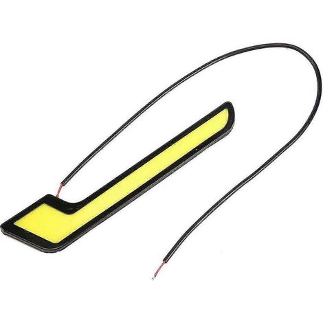 1 paire de feux de jour à LED COB DRL haute puissance en forme de L pour voiture, antibrouillards, blanc, 12 V CC (1/4)