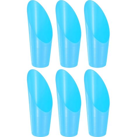 Lot de 6 Pelles à Terreau pour Bonsaï, Cuillères de Jardin en Plastique à Godet pour Repiquage/Plantation de Fleurs/Plantes Grasses, Petits Outils de Jardin Colorés [Bleu] (1/5)