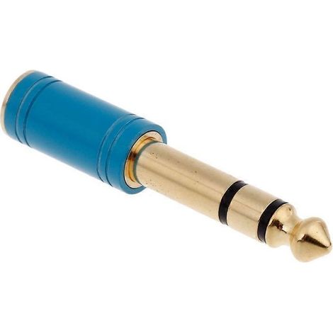 Adaptateur pratique pour casque audio : prise jack 6,35 mm mâle vers 3,5 mm femelle. (1/4)