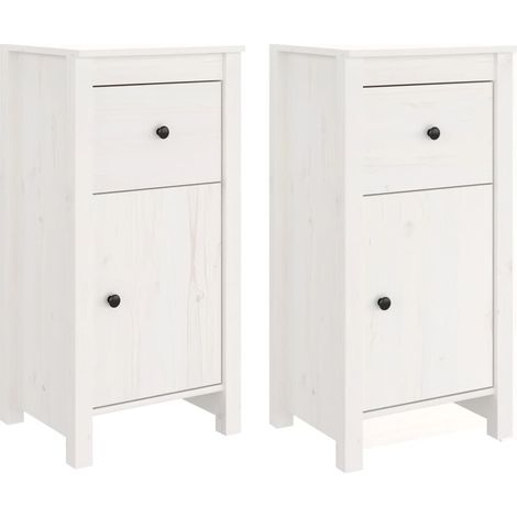 Maison Exclusive - Aparadores 2 uds madera maciza de pino blanco