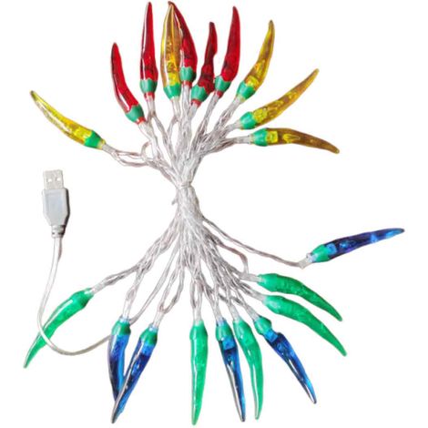 1 Guirlande lumineuse, LED rouge piment, 10 mètres, 100 LEDs, IP44, intérieur extérieur, Noël (1/5)