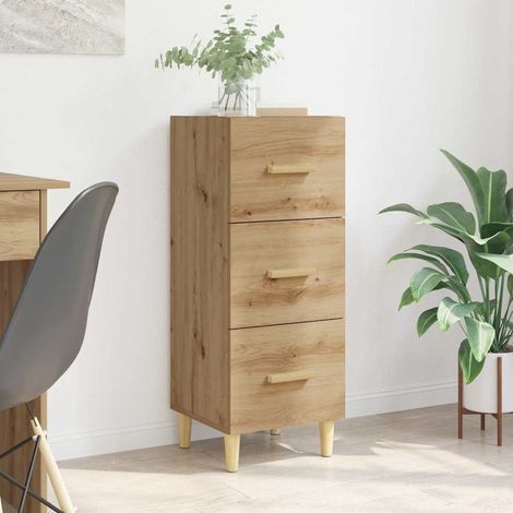 Buffet-Meuble de rangement chêne artisanal 34,5 x 34 x 90 cm Bois d'ingénierie 669377 (1/5)