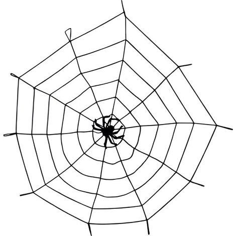 Toile araignée élastique avec araignée - Rouge - Guirlande non lumineuse - Halloween