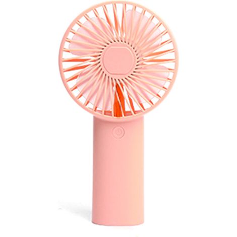 1 Ventilateur portable, 3 vitesses, batterie 4400 mAh, autonomie 20h, plastique rose, pour extérieur et voyage (1/5)