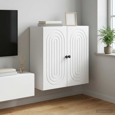 vidaXL Mobiletto a muro Bianco 59 x 31 x 60 cm Legno ingegnerizzato (1/5)