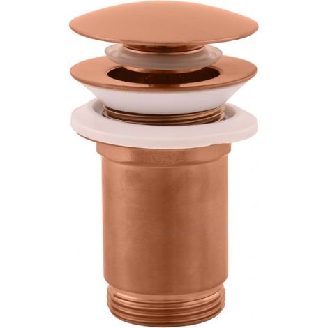 Bonde Pop-up pour lavabo et évier en laiton rose gold brossé 6,5 cm (1/3)