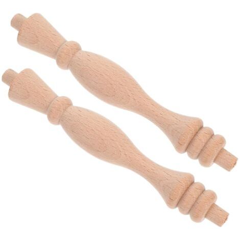 2 Pièces Balustres Bois Massif Lot de Design Colonne Romaine Décorative pour Escalier Intérieur Accessoires Décoration Bois Classiques pour Meubles et Artisanat de Remplacement (1/5)