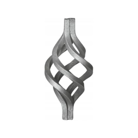 Cesto realizzato con 4 aste, elementi forgiati 12.081 14x14 130x65