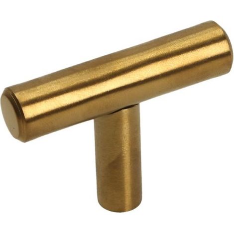 Poignée De Meuble - Alliage Zinc Aluminium - Finition Or Brossé - Convient Pour Portes Et Tiroirs - Lot De 1 (1/2)