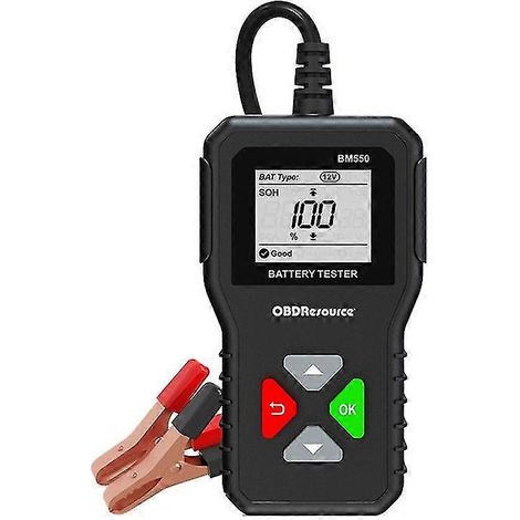 Testeur de batterie automobile BM550 6 V, 12 V, 24 V, 100-2000 mAh, 2 Ah-220 Ah : détection du système de batterie, analyseur de batterie automobile neuf (1/5)