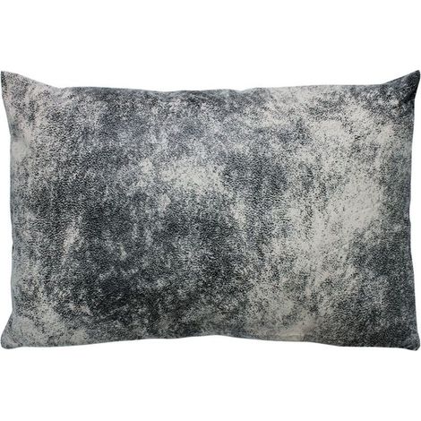 HAVANE - Coussin déhoussable aspect cuir blanc 60x40 (1/4)